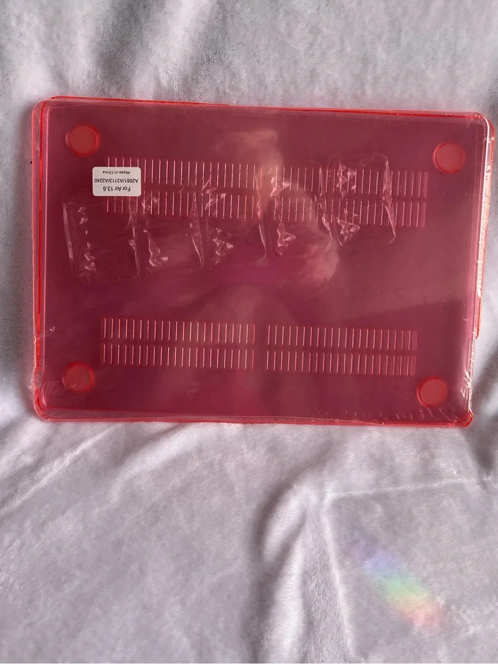 Transparent Pink MacBook Case/Cover